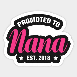 PROMOTED TO NANA EST 2018 gift ideas for family Sticker